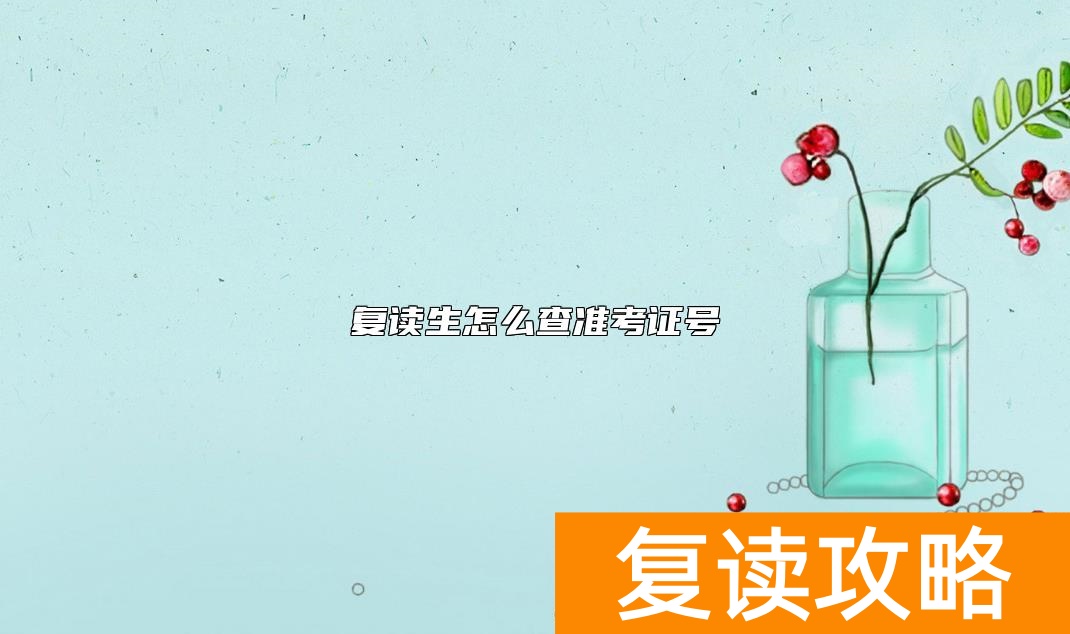 复读生怎么查准考证号